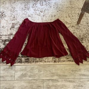 Off the shoulder long sleeve